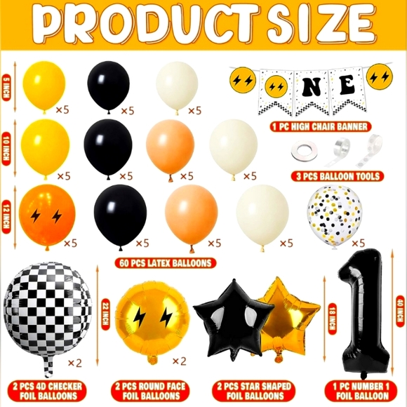 "One Happy Dude" 1st Birthday Party Decorations Pack - Style: Selection-D - Picture 2 of 8